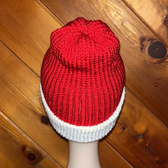 🎄 🎁 Hand Crafted- Sparkly Christmas Beanie- No Pom Pom - Picture 4 of 4
